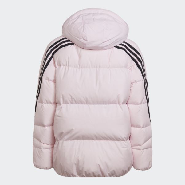 Doudoune 3 Bandes Adidas Rose