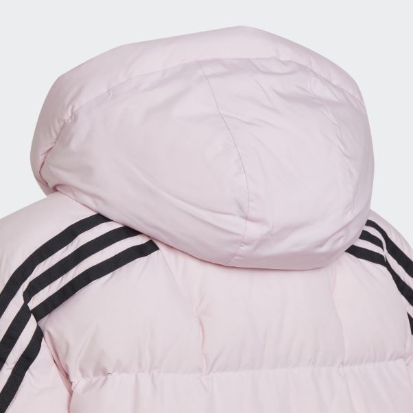 Doudoune 3 Bandes Adidas Rose