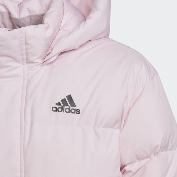 Doudoune 3 Bandes Adidas Rose
