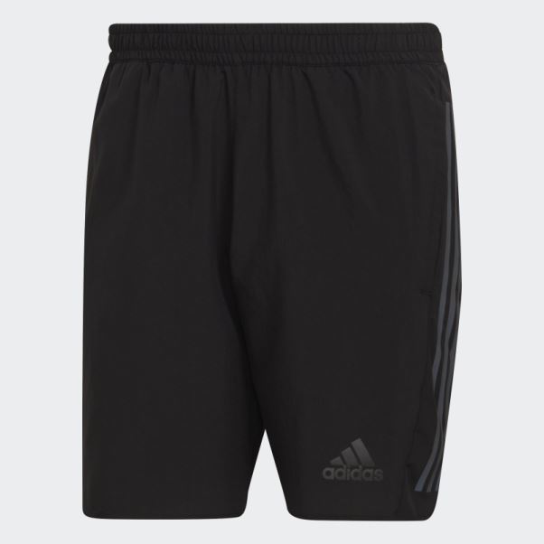 Run Icon Short Réfléchissant à 3 Bandes Adidas Noir
