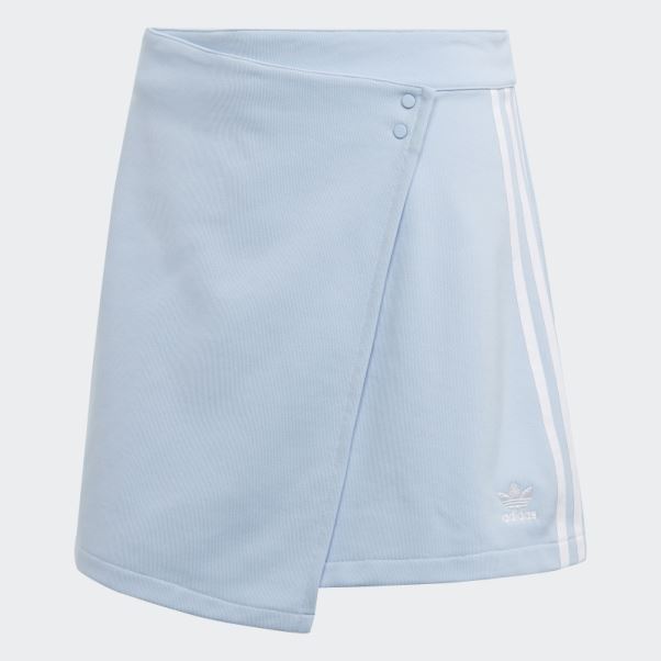 Adidas Adicolor Classics 3-stripes Short Wrap Jupe Bleu Aube