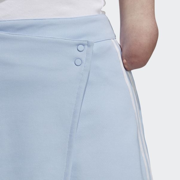 Adidas Adicolor Classics 3-stripes Short Wrap Jupe Bleu Aube