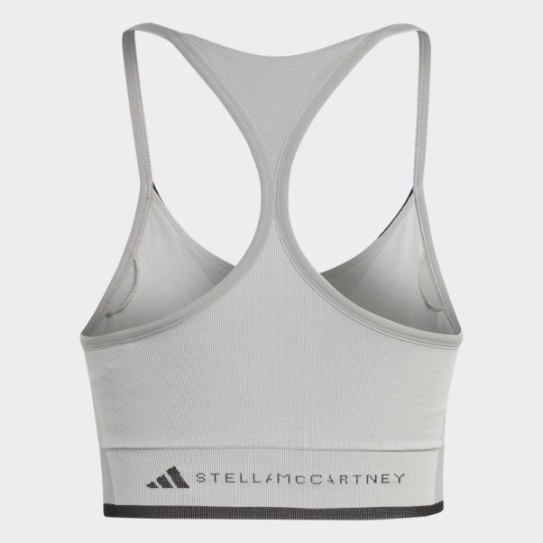 Soutien-gorge De Sport à Maintien Moyen Adidas By Stella Mccartney Mgh Gris Uni