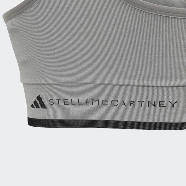 Mgh Solide Gris Adidas By Stella Mccartney Soutien-gorge De Sport à Maintien Moyen Mode