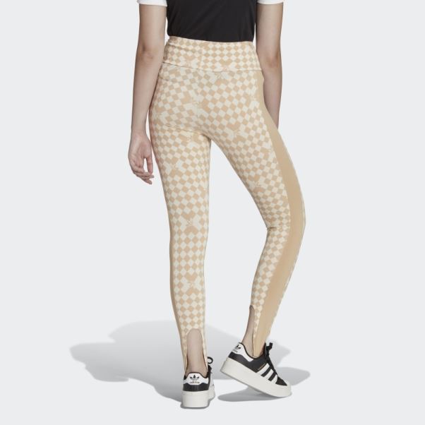 Adidas Ski Chic Allover Print Collants Mode Blanc
