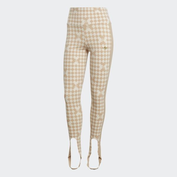 Adidas Ski Chic Allover Print Collants Mode Blanc