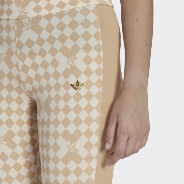 Adidas Ski Chic Allover Print Collants Mode Blanc