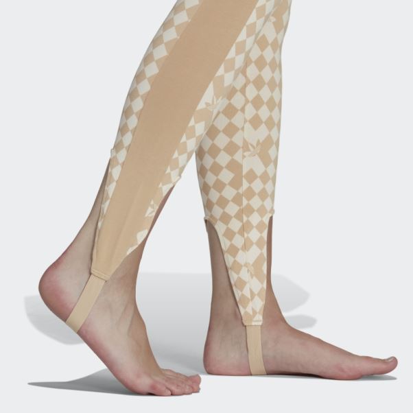 Adidas Ski Chic Allover Print Collants Mode Blanc