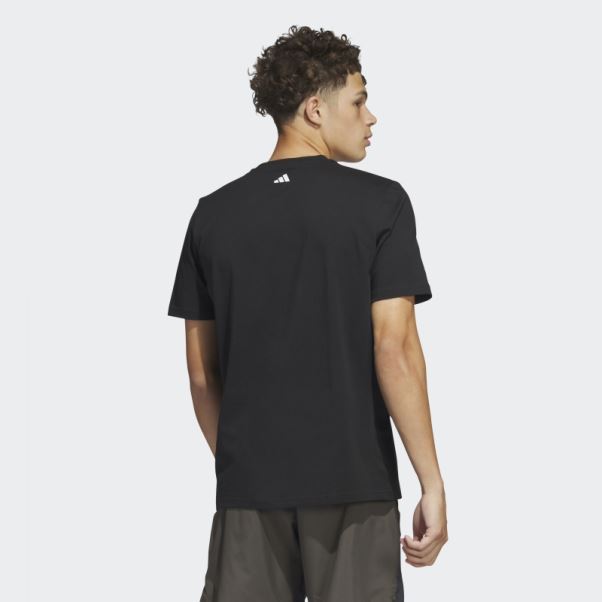 Adidas Chain Net Basketball Graphique Tee Noir