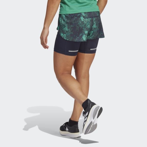 Short Adidas Run Fast 2 En 1 Noir