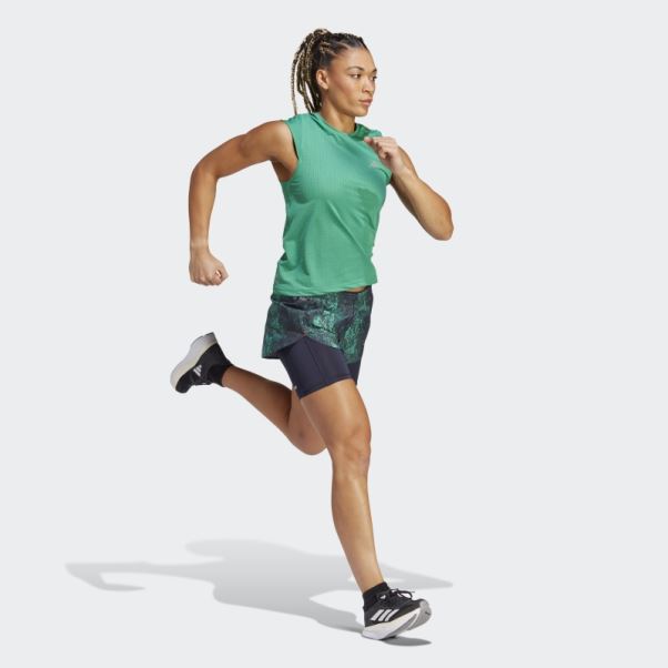 Short Adidas Run Fast 2 En 1 Noir
