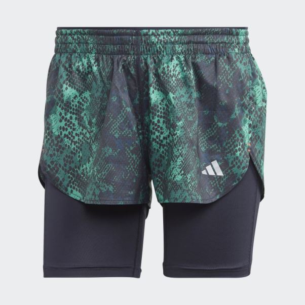 Short 2 En 1 Run Fast Noir Adidas