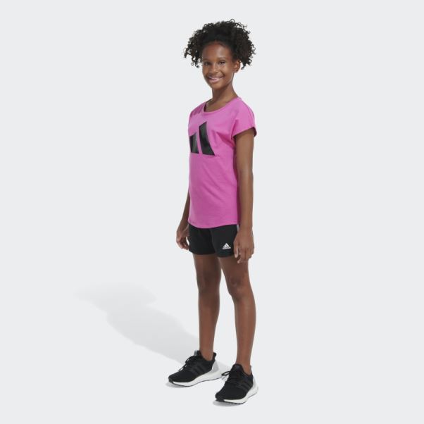 T-shirt Essentiel Ss Fuchsia Adidas