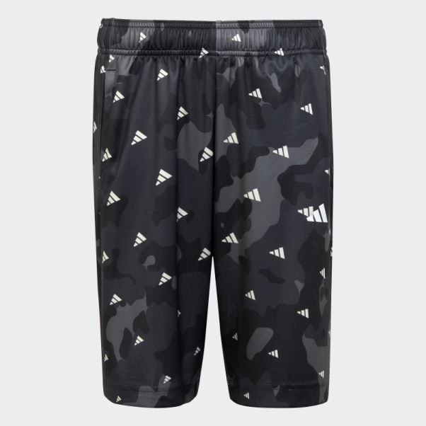 Train Essentials Short Coupe Ajustée Saisonnier Aeroready Allover Imprimé Gris Adidas