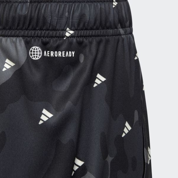 Train Essentials Short Coupe Ajustée Saisonnier Aeroready Allover Imprimé Gris Adidas
