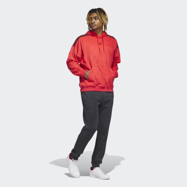 Adidas Adicolor Classics Sweat à Capuche En Peluche Rouge