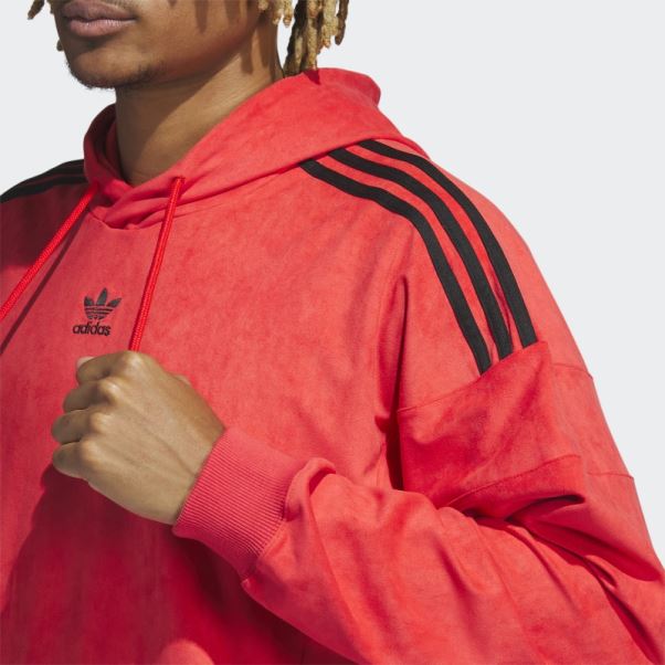 Adidas Adicolor Classics Sweat à Capuche En Peluche Rouge