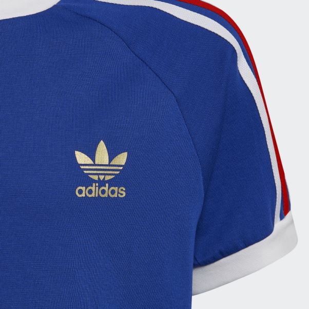 T-shirt à 3 Bandes Adidas Adicolor Bleu Royal