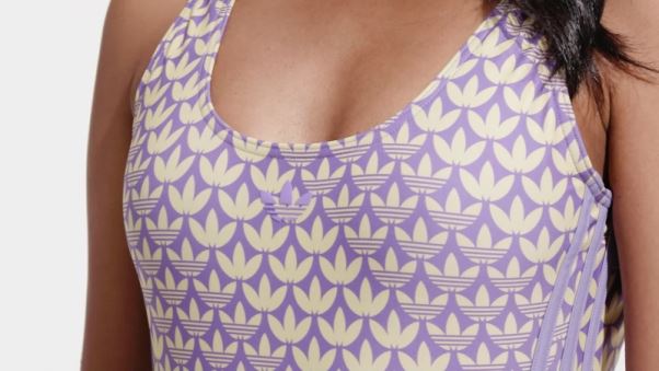 Maillot De Bain Adidas Originals Monogram 3 Bandes Jaune