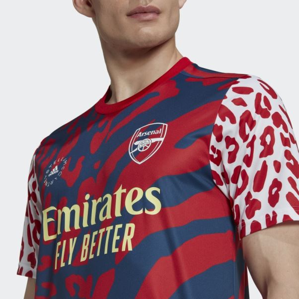 Arsenal Fc X Adidas Par Stella Mccartney Maillot D'avant-match Scarlet Hot