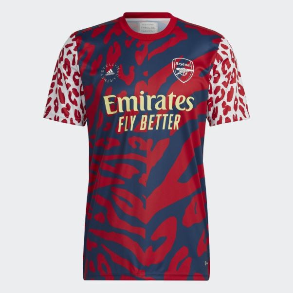 Arsenal Fc X Adidas Par Stella Mccartney Maillot D'avant-match Scarlet Hot