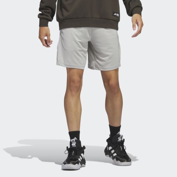 Short De Basket Adidas Legends 3-stripes Gris Metal