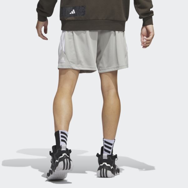 Short De Basket Adidas Legends 3-stripes Gris Metal