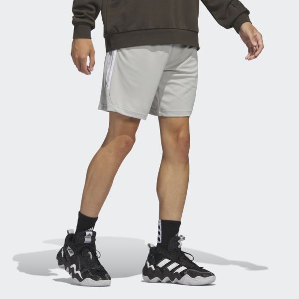 Short De Basket Adidas Legends 3-stripes Gris Metal