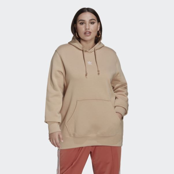 Sweat à Capuche Beige Adidas Adicolor Essentials (grande Taille)