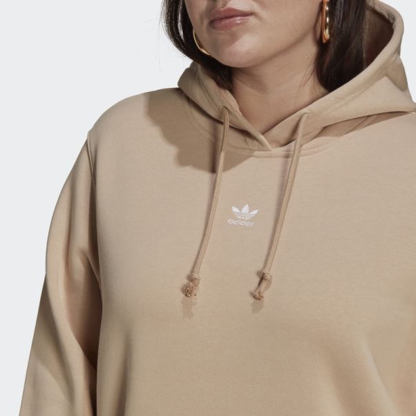 Sweat à Capuche Beige Adidas Adicolor Essentials (grande Taille)