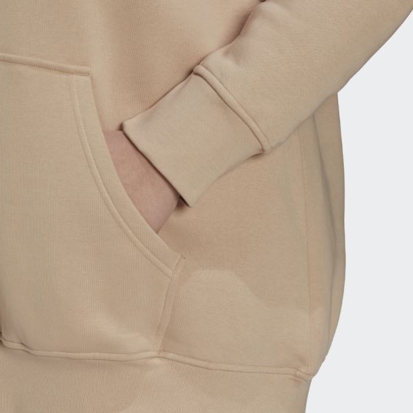 Sweat à Capuche Beige Adidas Adicolor Essentials (grande Taille)