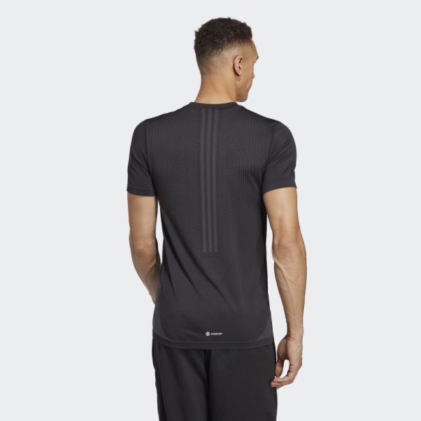 Aeroknit Yoga Base Sans Couture T-shirt D'entrainement Noir Adidas