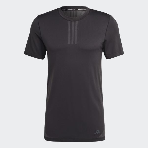 Aeroknit Yoga Base Sans Couture T-shirt D'entrainement Noir Adidas
