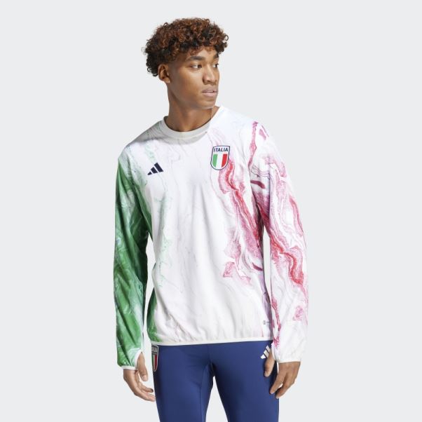 Italie Haut Chaud Pré-match Vert Adidas