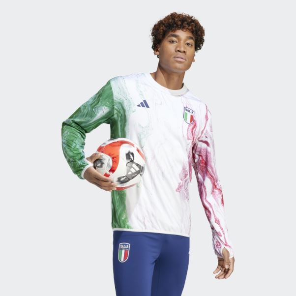 Italie Haut Chaud Pré-match Vert Adidas