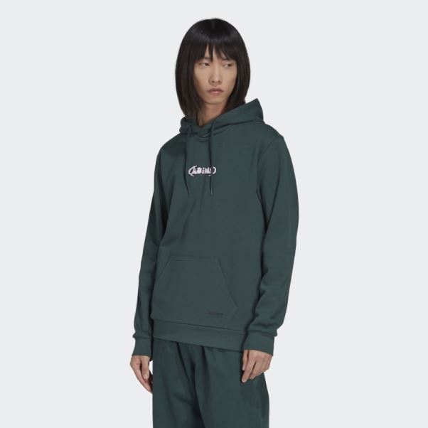 Sweat à Capuche Adidas Graphics Campus Vert Minéral