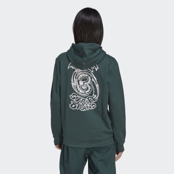 Sweat à Capuche Adidas Graphics Campus Vert Minéral