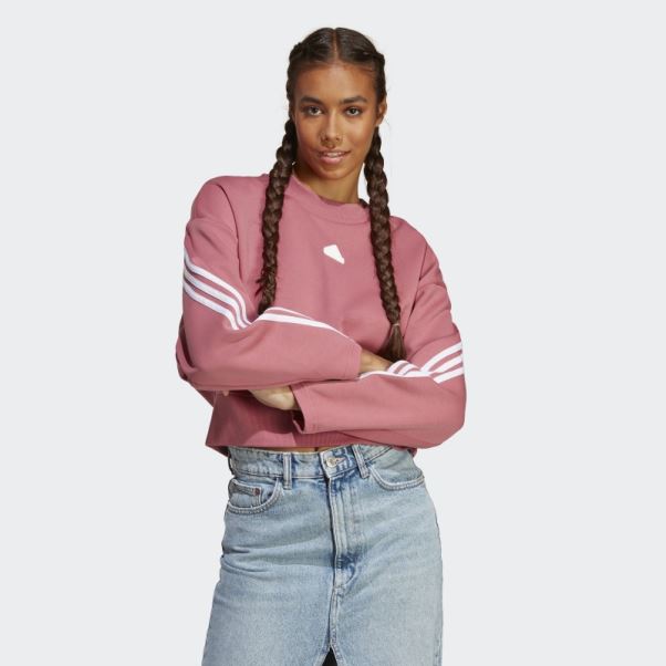 Sweat Adidas Future Icon Rose à 3 Bandes
