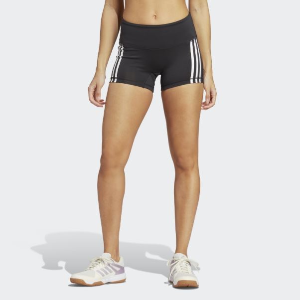 Legging Court 3 Bandes Noir Adidas