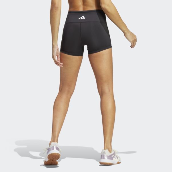 Legging Court 3 Bandes Noir Adidas