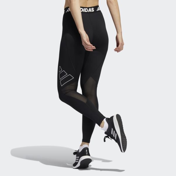 Collant Long Adidas Techfit Logo Graphique Noir