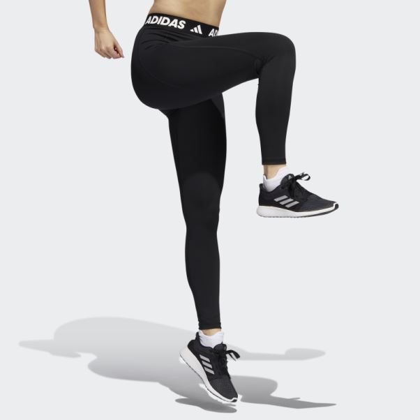 Collant Long Adidas Techfit Logo Graphique Noir
