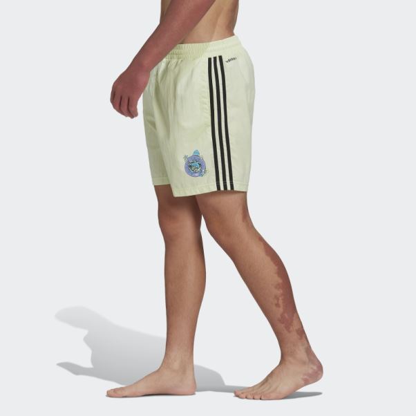 Short De Bain Adidas Graphique Stoked Fish Citron Vert