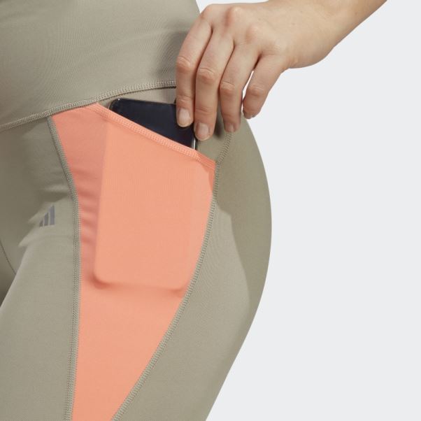 Adidas Running Essentials 7/8 Legging Argent Galet