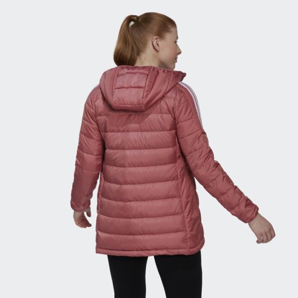 Parka à Capuche Essentials Light Down Adidas Rouge