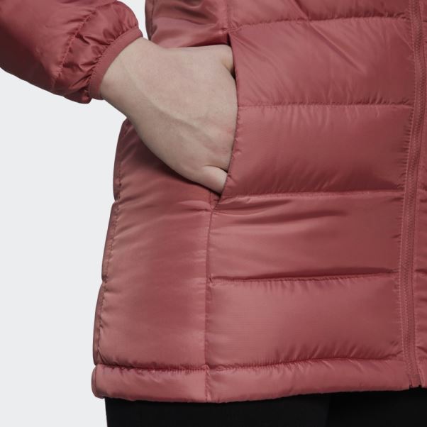Parka à Capuche Essentials Light Down Adidas Rouge