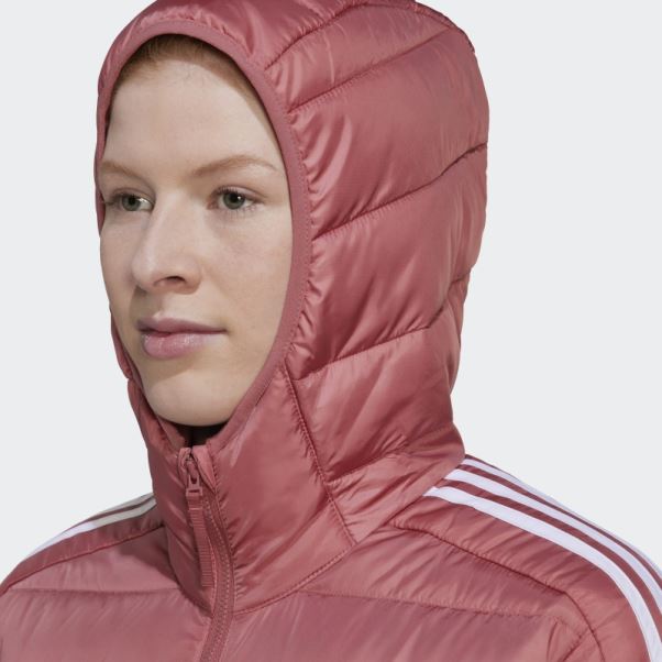 Parka à Capuche Essentials Light Down Adidas Rouge