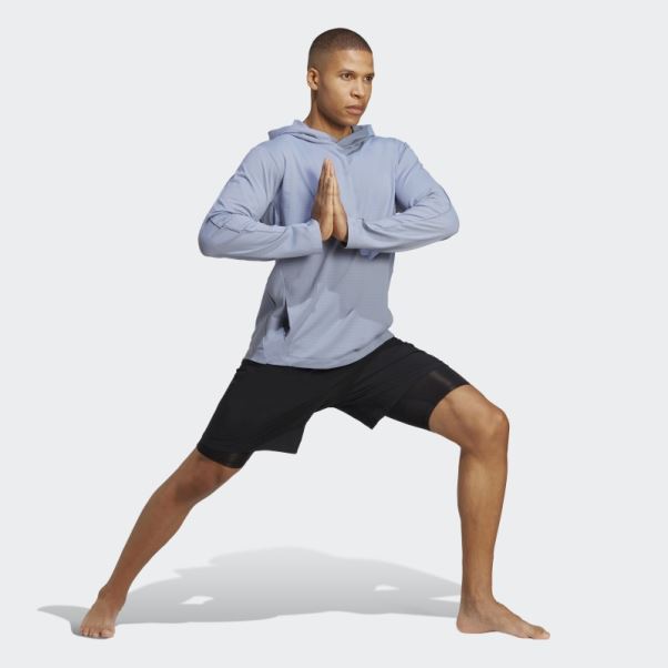 Sweat à Capuche D'entraînement Graphique Yoga Violet Argenté Adidas
