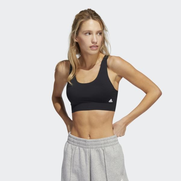 Soutien-gorge à Maintien Léger Adidas Purelounge Noir