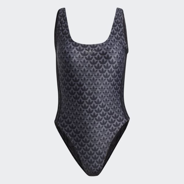 Maillot De Bain 3 Bandes Originals Monogramme Noir Adidas